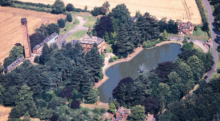 Aerial view of station