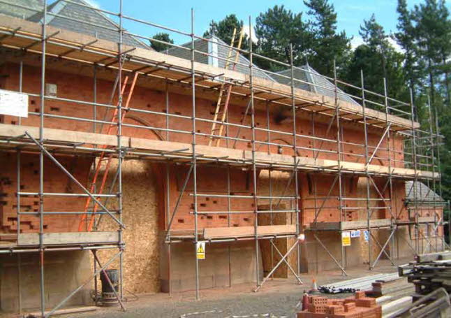 Replacing brickwork on Boilerhouse