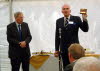 Geoffrey Bond presenting a plaque