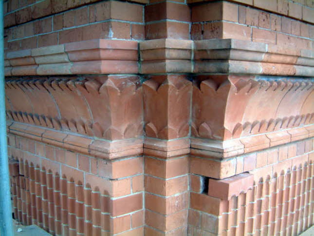 Some of these terracotta bricks have been replaced, can you tell the difference!