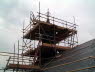 The roof vent with scaffolding