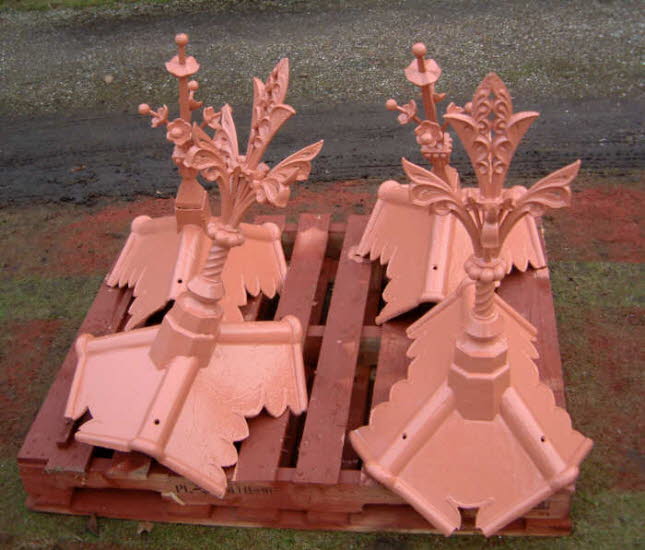 Roof finials for the boiler house