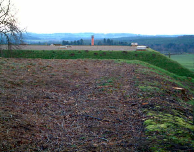 Looking across the cleared top of the old reservoir