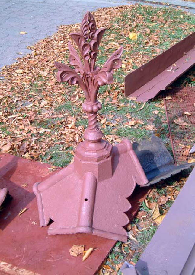 Finials from stable block roof