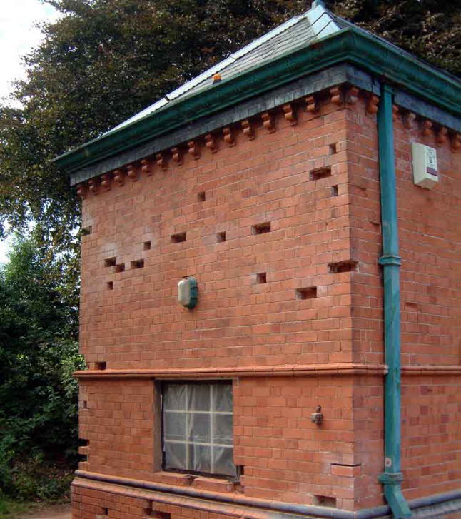 Stable block wall under repair