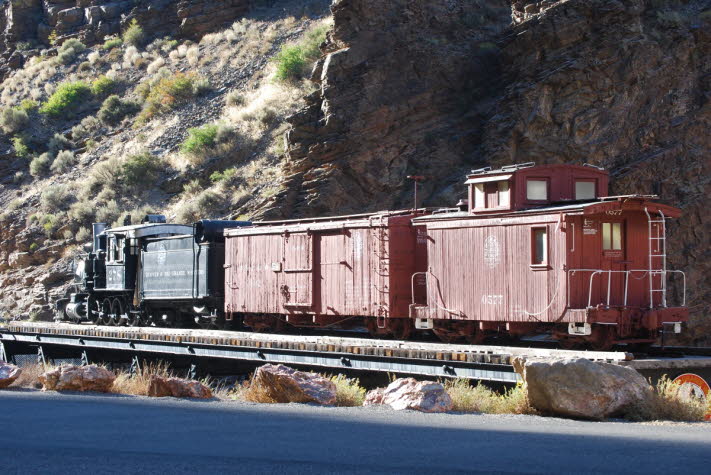 Train on trestle